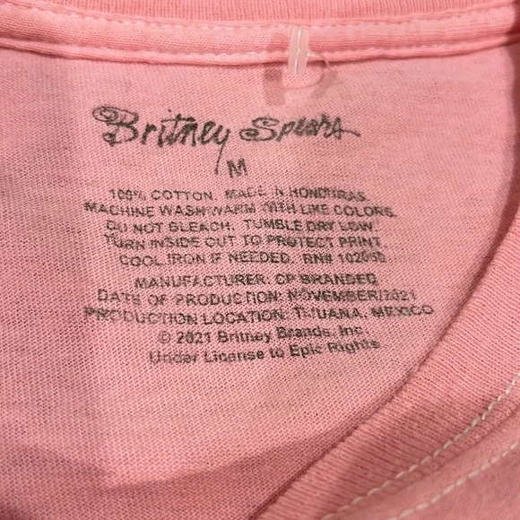 Britney Spears T-shirt Sz M (small) Pink 100% cotton - Picture 3 of 3